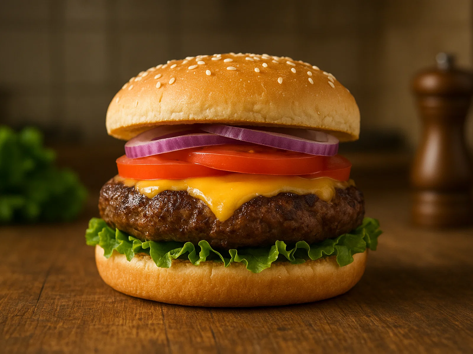 Klassischer Rindfleisch-Burger