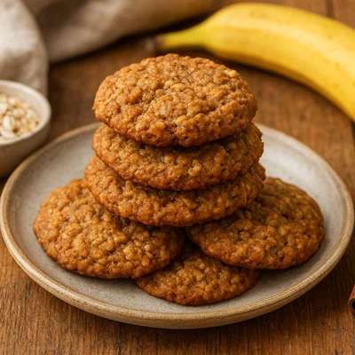 Gesunde Haferflocken-Cookies mit Banane und Zimt