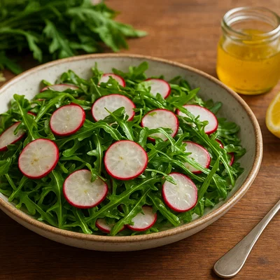 Radieschen-Rucola-Salat mit Zitronenvinaigrette