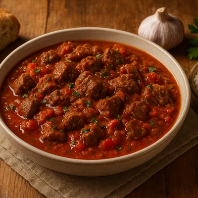 Sishwala – Georgischer Rindfleisch‑Tomaten‑Eintopf
