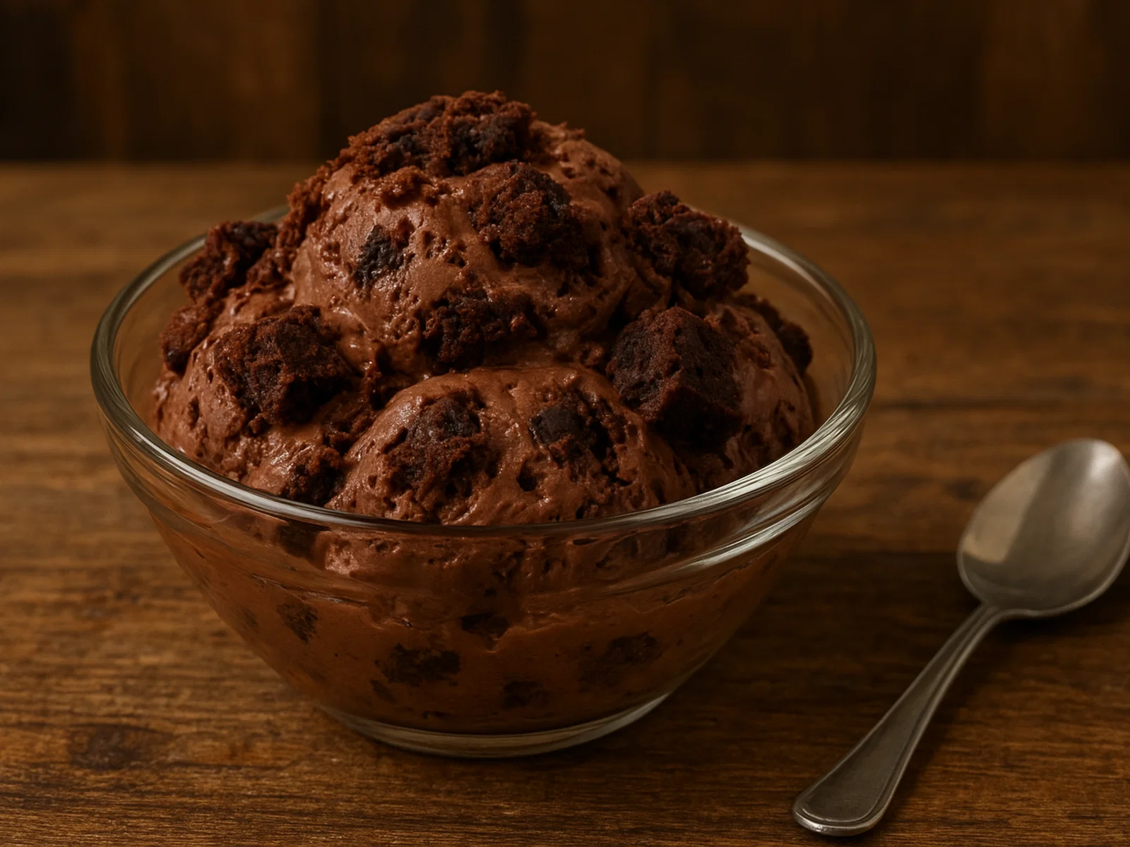 Schokoladen-Brownie-Eiscreme