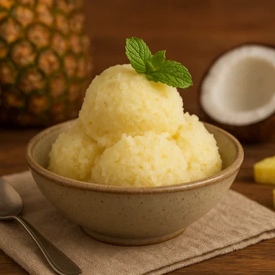 Ananas-Kokos-Sorbet
