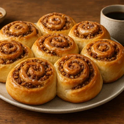 Hefeschnecken mit Nussfüllung