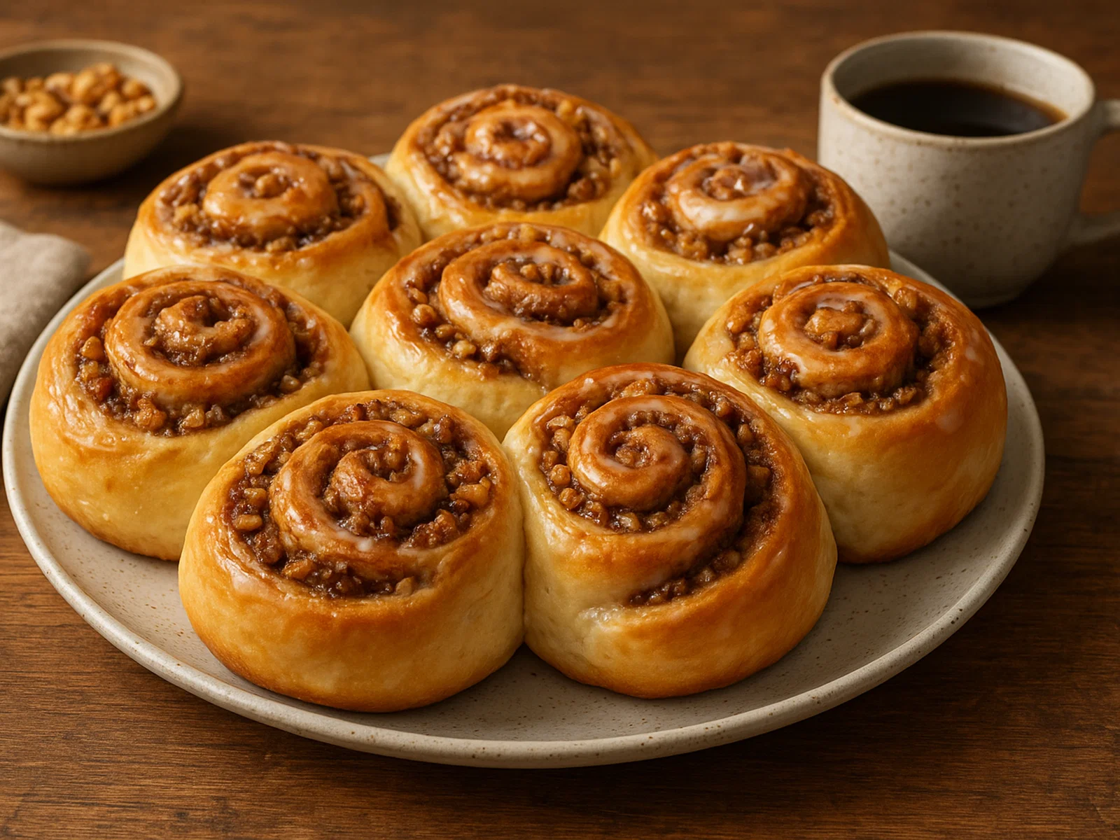 Hefeschnecken mit Nussfüllung
