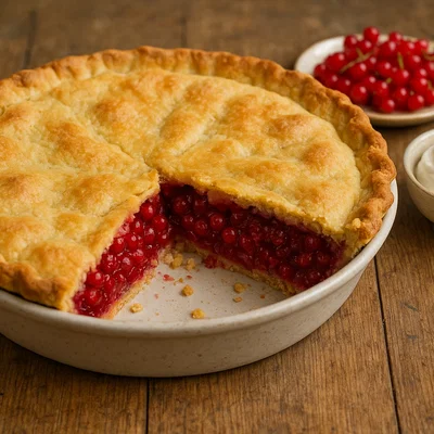 Johannisbeer-Pie mit knuspriger Butterkruste
