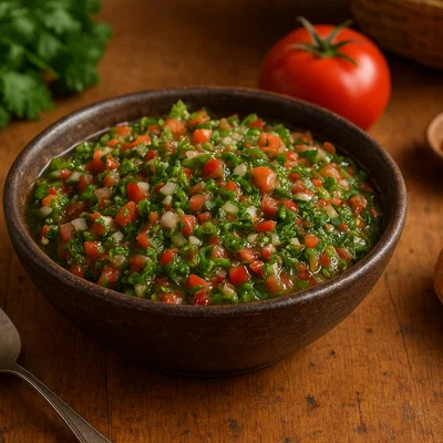 Chilenisches Pebre (frische Kräuter-Salsa)