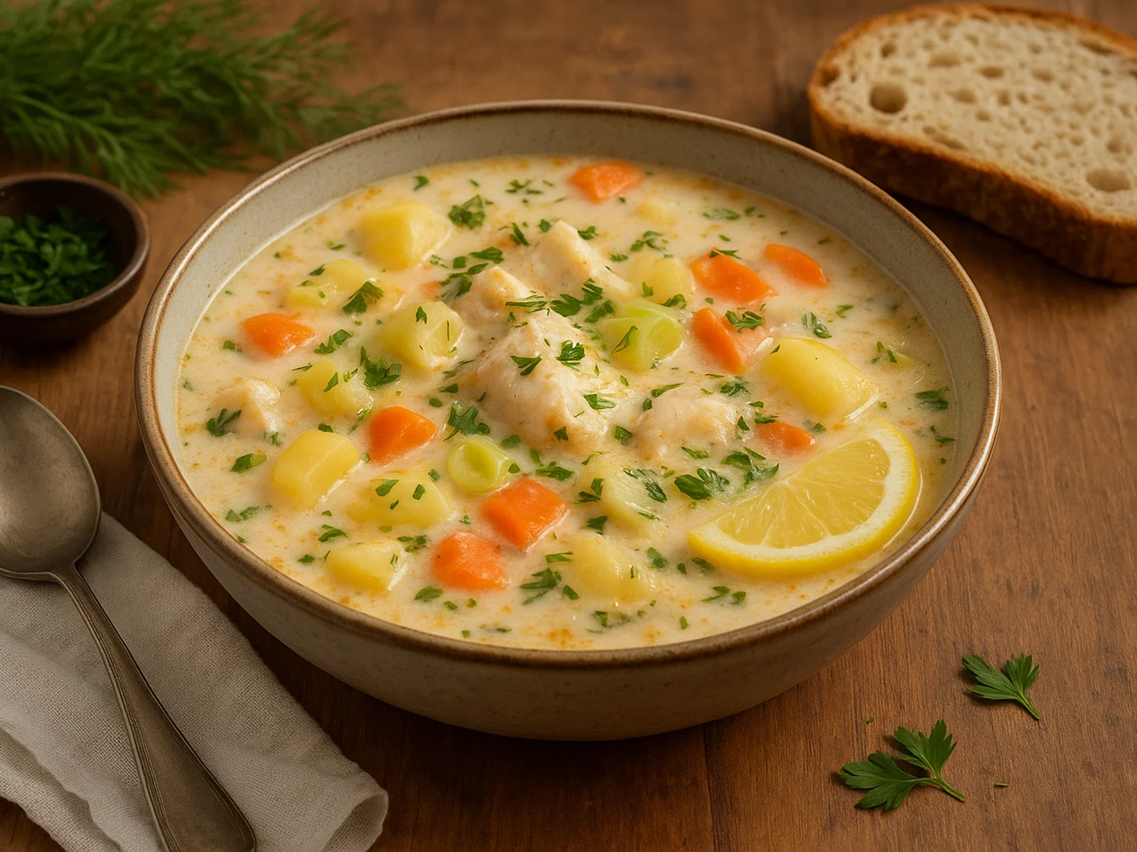 Isländische Fiskasúp – Cremige Fischsuppe