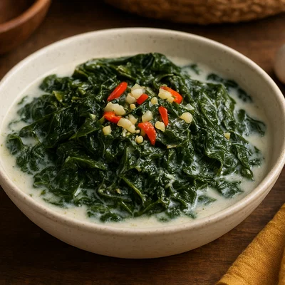 Rukau – Gedämpfte Taro-Blätter in Kokosmilch