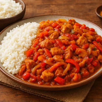 Chikafu – Afrikanische Hähnchenpfanne mit Gemüse und Reis