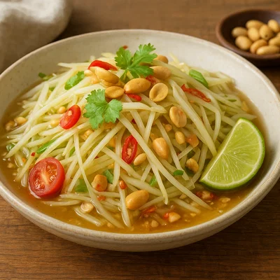 Thai-inspirierter grüner Papaya-Salat