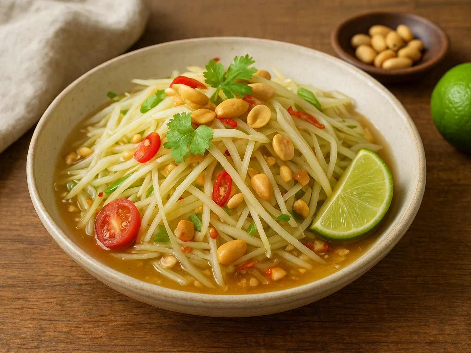 Thai-inspirierter grüner Papaya-Salat