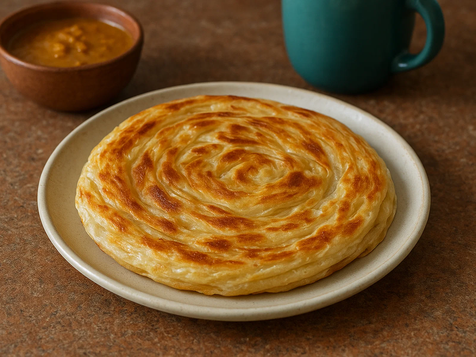 Roti Canai – malaysisches Schicht-Fladenbrot