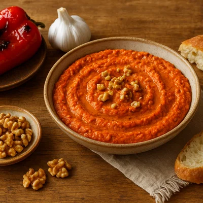 Makalo – mazedonischer Knoblauch-Dip mit Paprika und Walnüssen