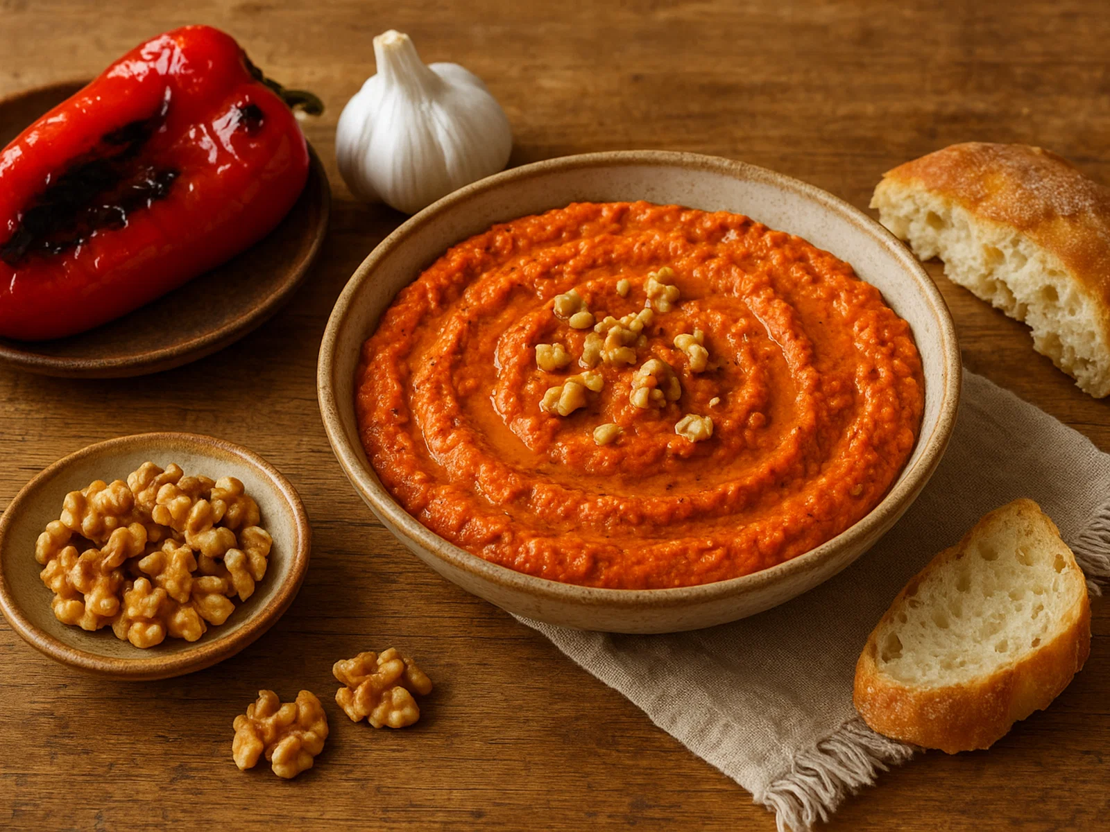 Makalo – mazedonischer Knoblauch-Dip mit Paprika und Walnüssen