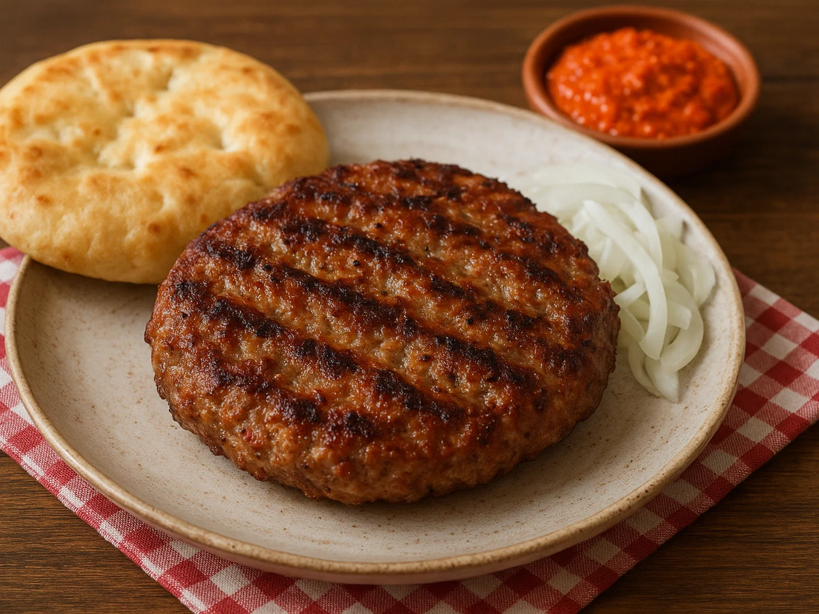 Balkan-Pljeskavica vom Grill