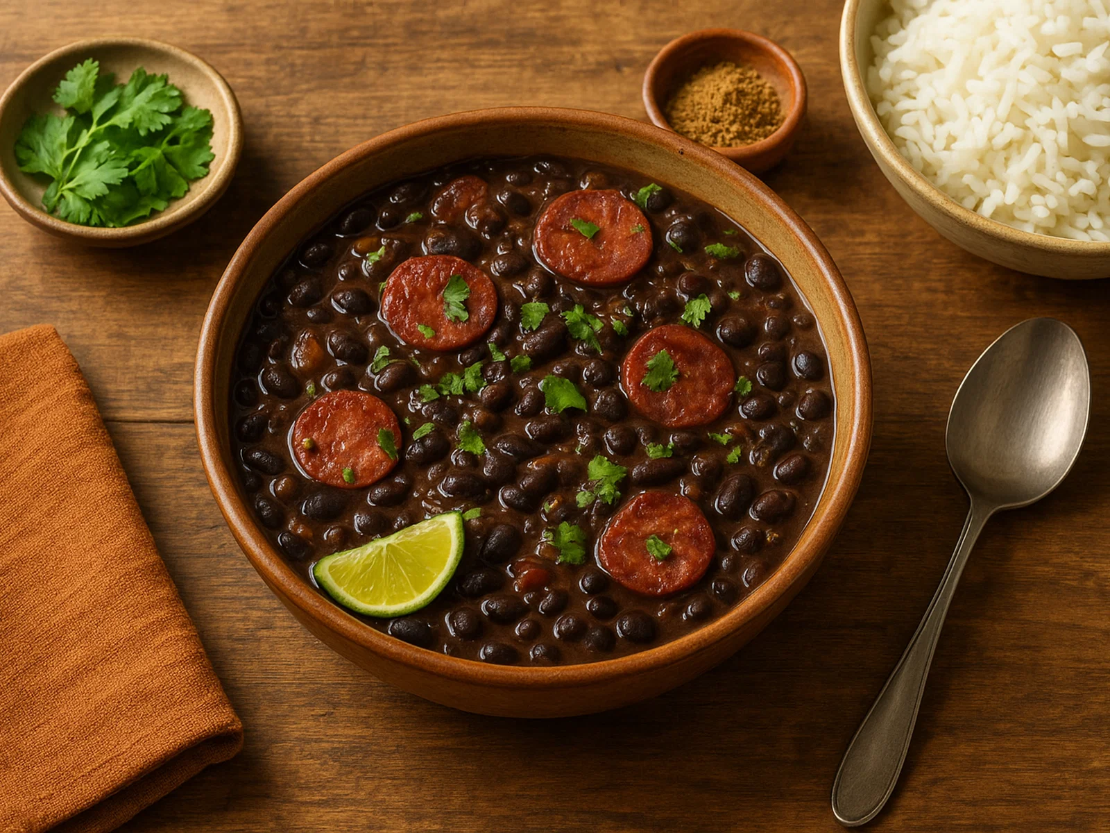 Brasilianischer Feijão mit Chorizo