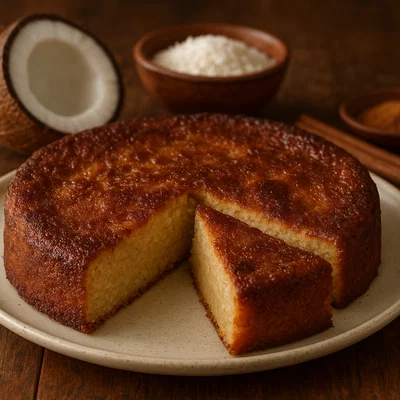 Kassava Pone (Karibischer Maniok-Kokos-Puddingkuchen)