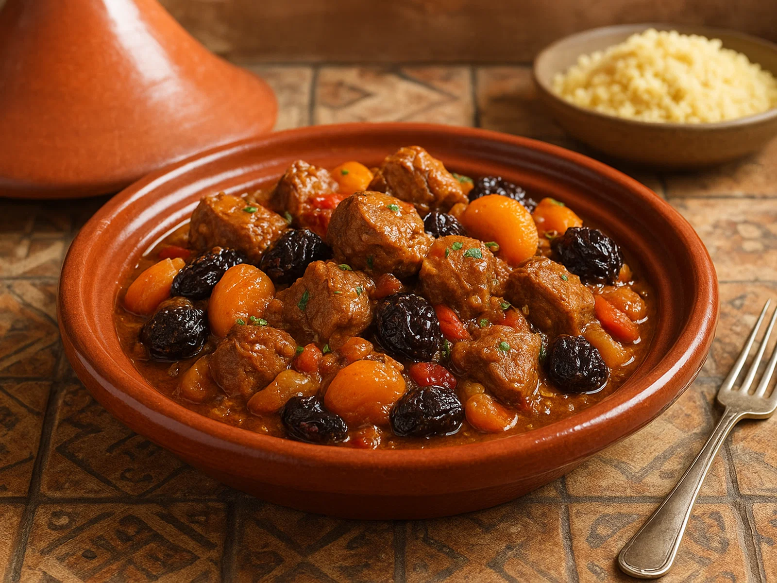 Lamm-Tajine mit getrockneten Früchten