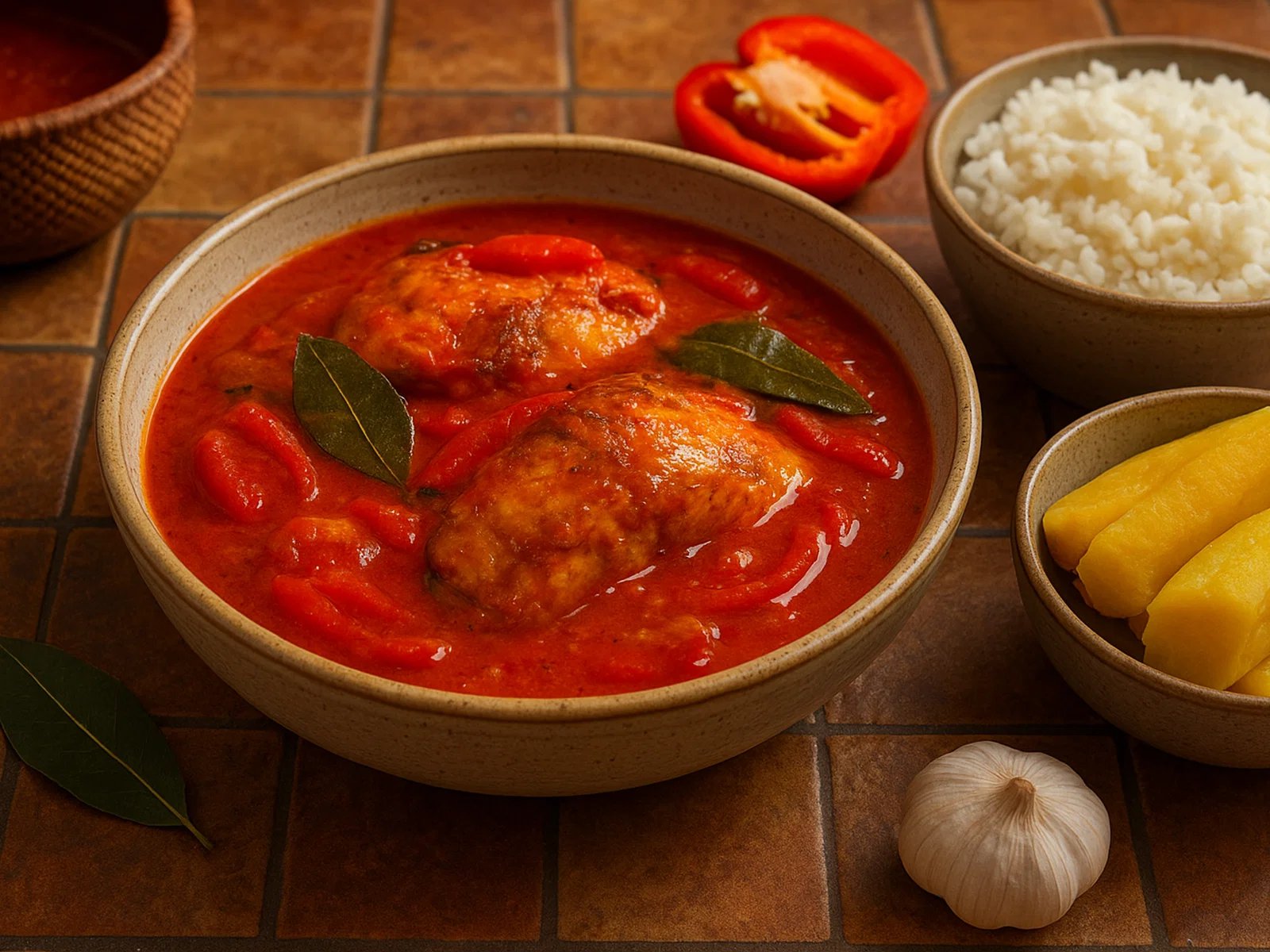 Moamba de Peixe – Angolanischer Fisch in Paprika-Kokos-Palmöl-Soße