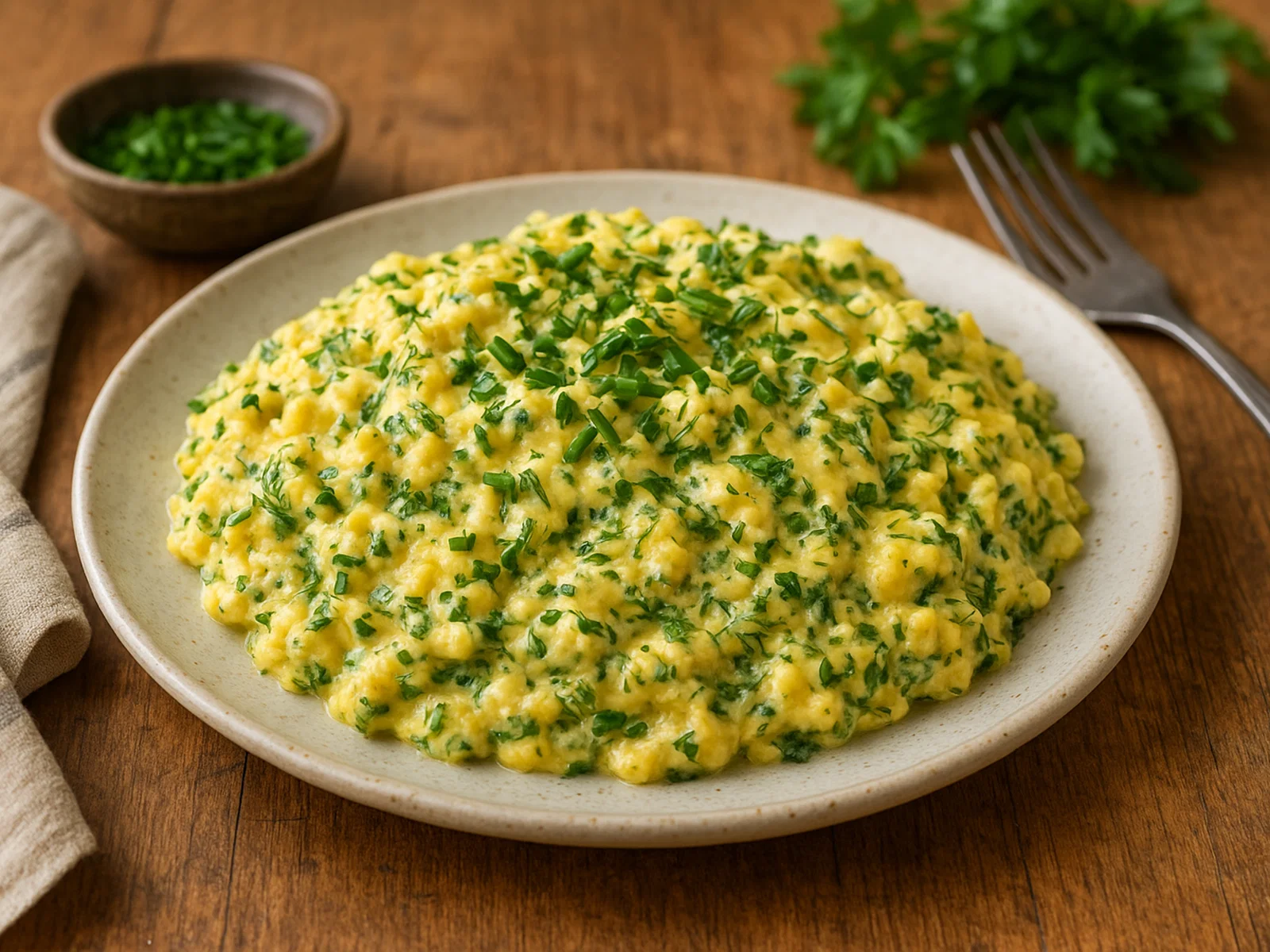 Cremiges Kräuter-Rührei