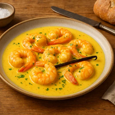 Chevrettes à la Vanille – Garnelen in Vanille-Safran-Sauce