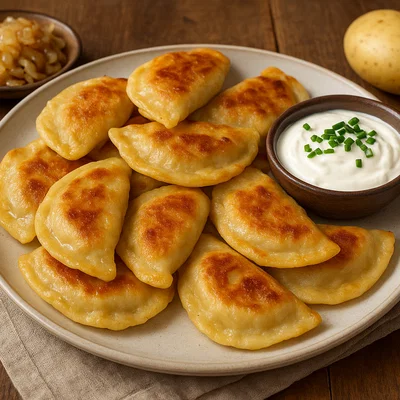 Kartoffel-Käse-Piroggen aus der Pfanne