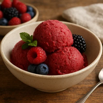 Sommerliches Beeren-Sorbet