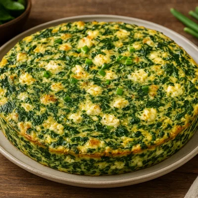 Spinat-Feta-Quiche ohne Kruste
