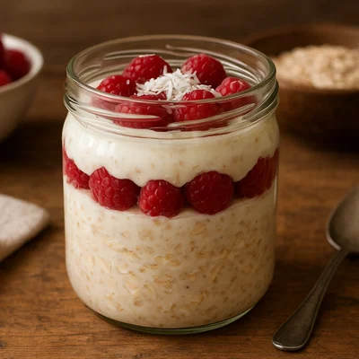 Himbeer-Kokos-Overnight-Oats