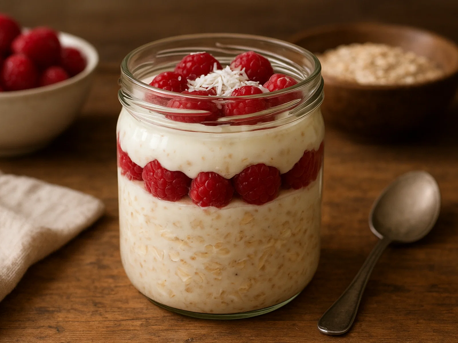 Himbeer-Kokos-Overnight-Oats