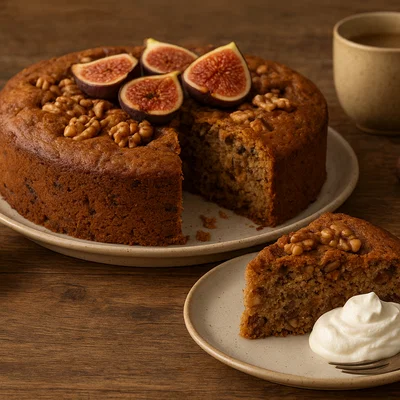Saftiger Feigen-Walnuss-Kuchen mit Zimt und Vanille