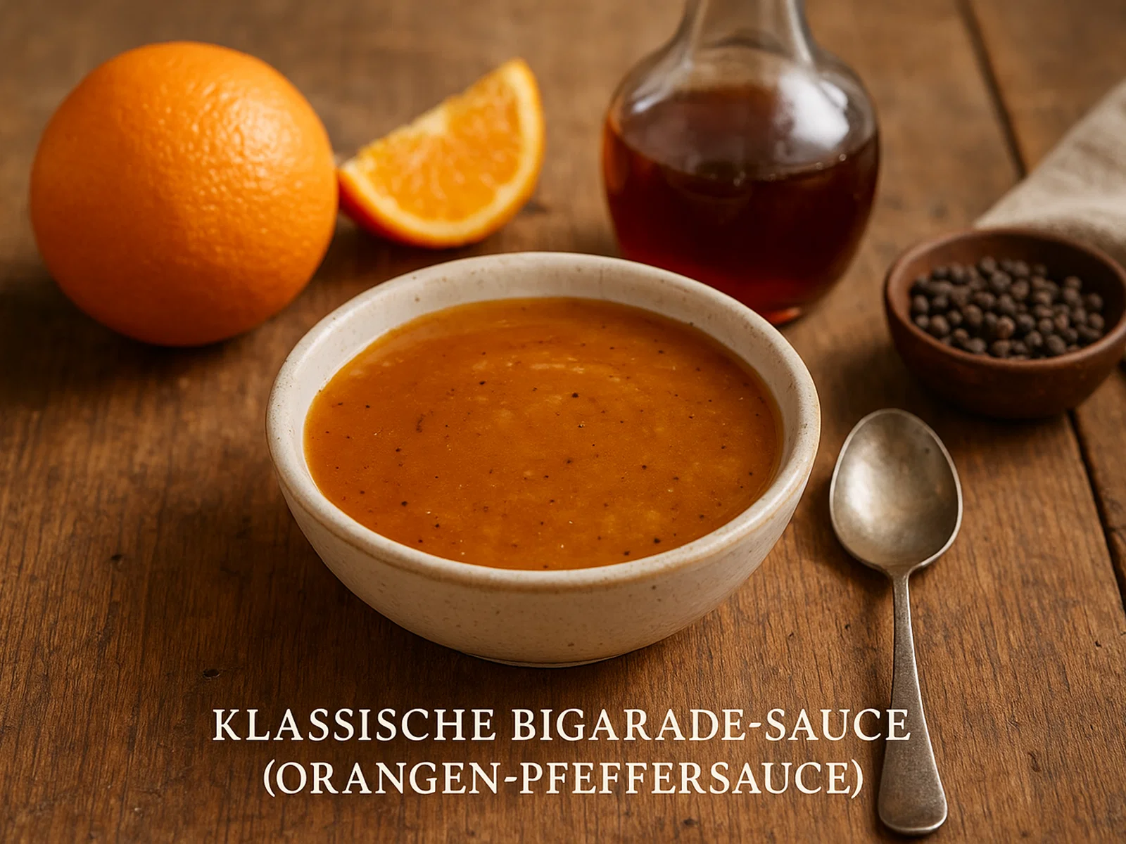 Klassische Bigarade-Sauce (Orangen-Pfeffersauce)