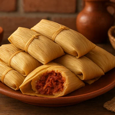 Tamales Gisu – Mexikanische Maisteigtaschen mit würziger Fleischfüllung
