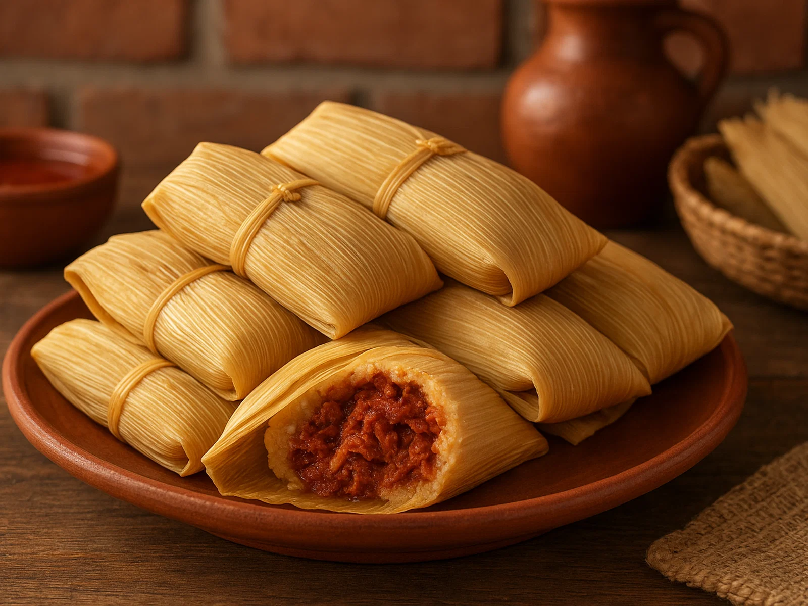 Tamales Gisu – Mexikanische Maisteigtaschen mit würziger Fleischfüllung