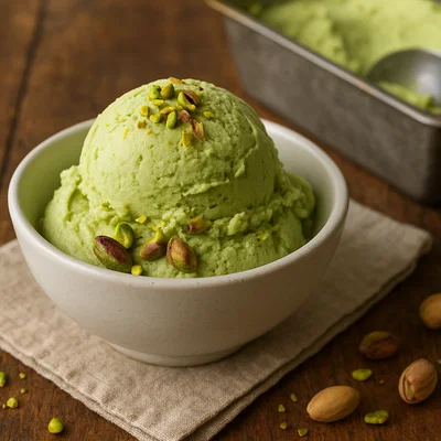 Cremige Pistazien-Eiscreme