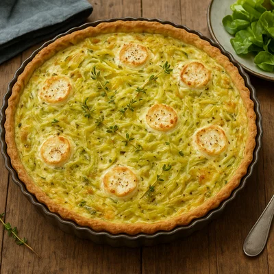 Spitzkohl-Quiche mit Ziegenkäse