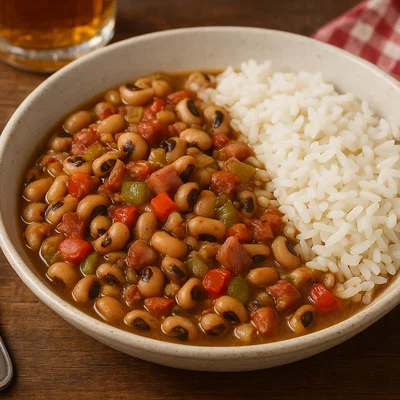 Hoppin’ John – Schwaraugenbohnen mit Speck und Reis