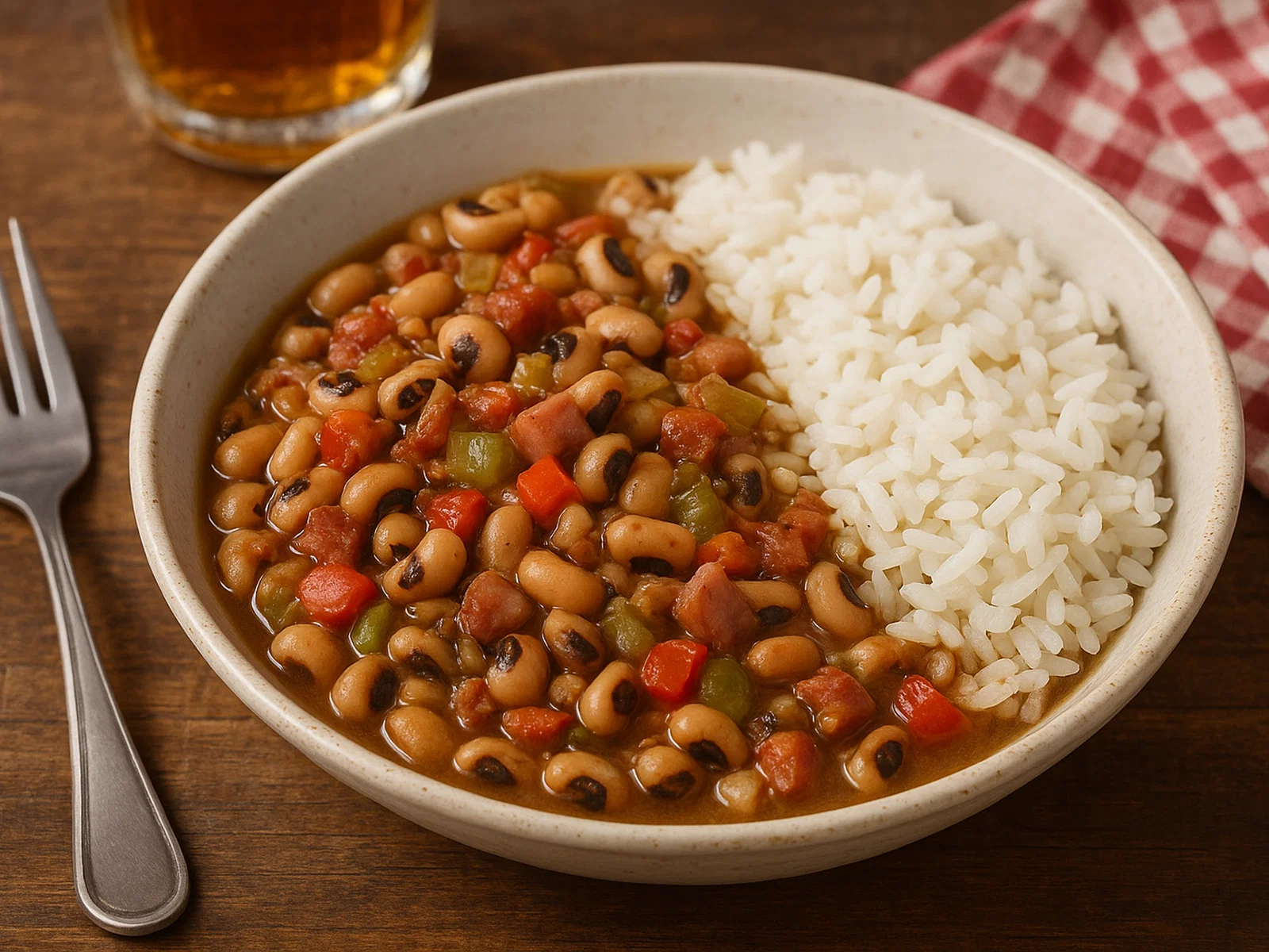 Hoppin’ John – Schwaraugenbohnen mit Speck und Reis