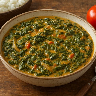 Nkhwani Wotendera – Kürbisblätter in cremiger Erdnusssauce