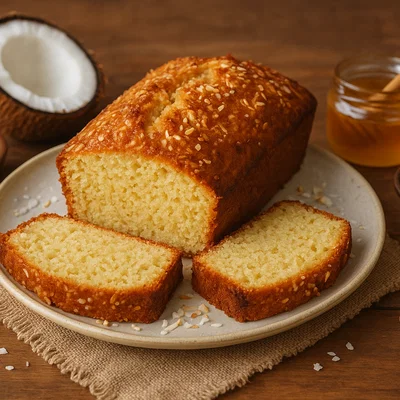 Exotisches Kokosnussbrot mit Honig, Vanille und Zimt