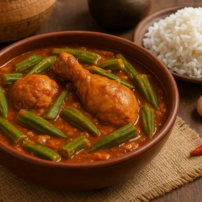 Muamba de Galinha – Angolanischer Hähncheneintopf mit Okra