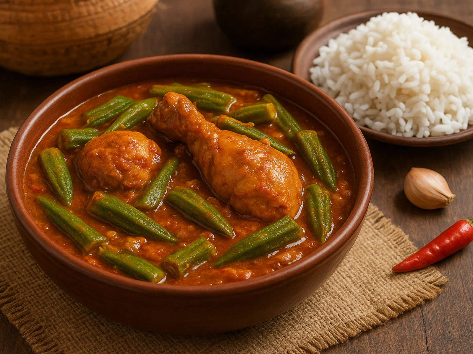 Muamba de Galinha – Angolanischer Hähncheneintopf mit Okra