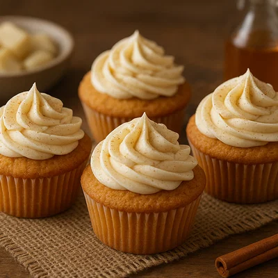 Honig-Marzipan-Cupcakes mit Zimt und Vanille