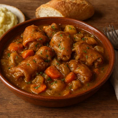 Ragout de Pattes de Cochon (geschmorte Schweinefüße)