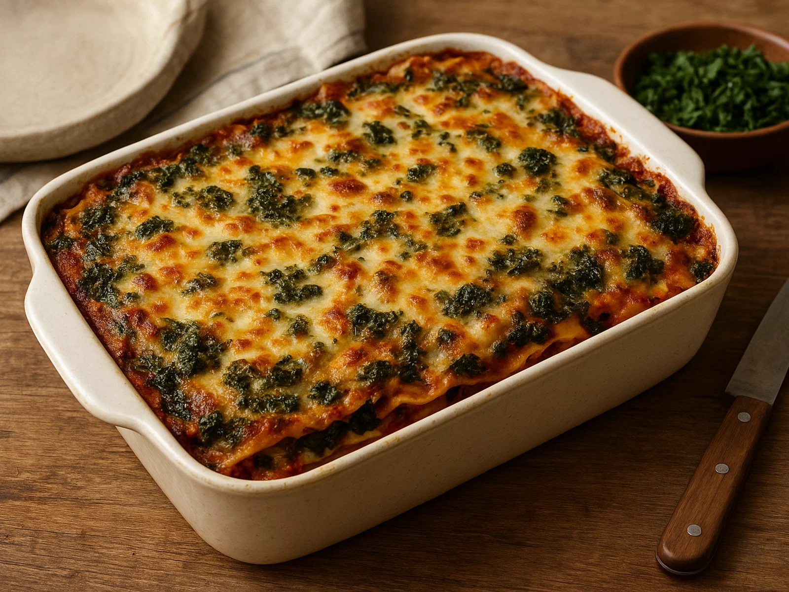 Grünkohl-Lasagne mit Béchamelsauce