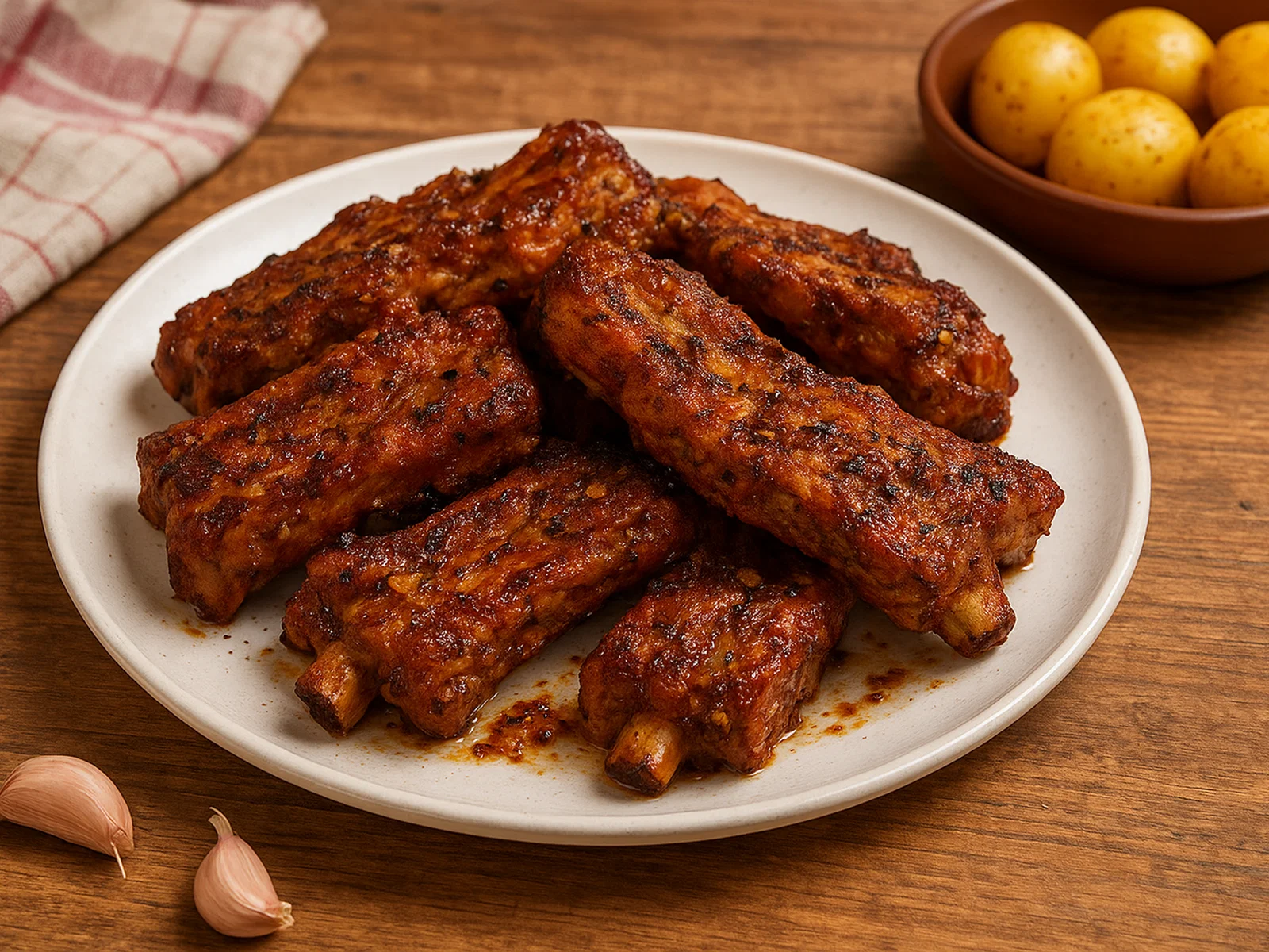 Marinierte Schweinefleischrippchen aus der Pfanne oder vom Grill
