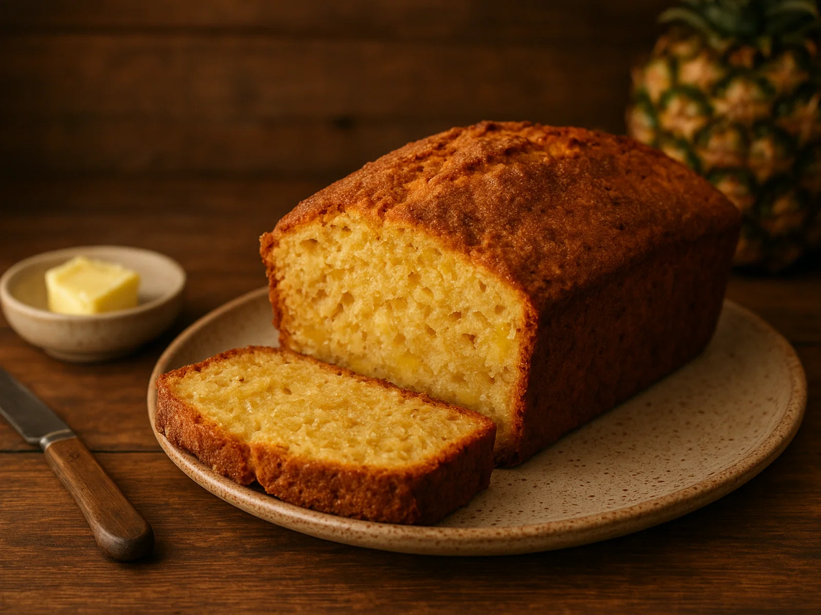 Saftiges Ananasbrot mit Zimt und Muskat