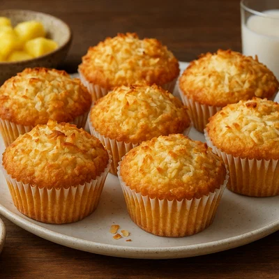Saftige Kokos-Ananas-Muffins