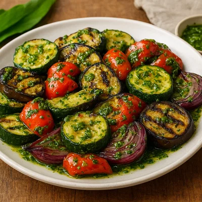 Gegrilltes Gemüse mit Bärlauchmarinade