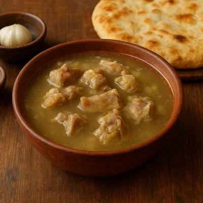 Armenischer Khash (Lang gekochte Rinderfuß-Suppe)